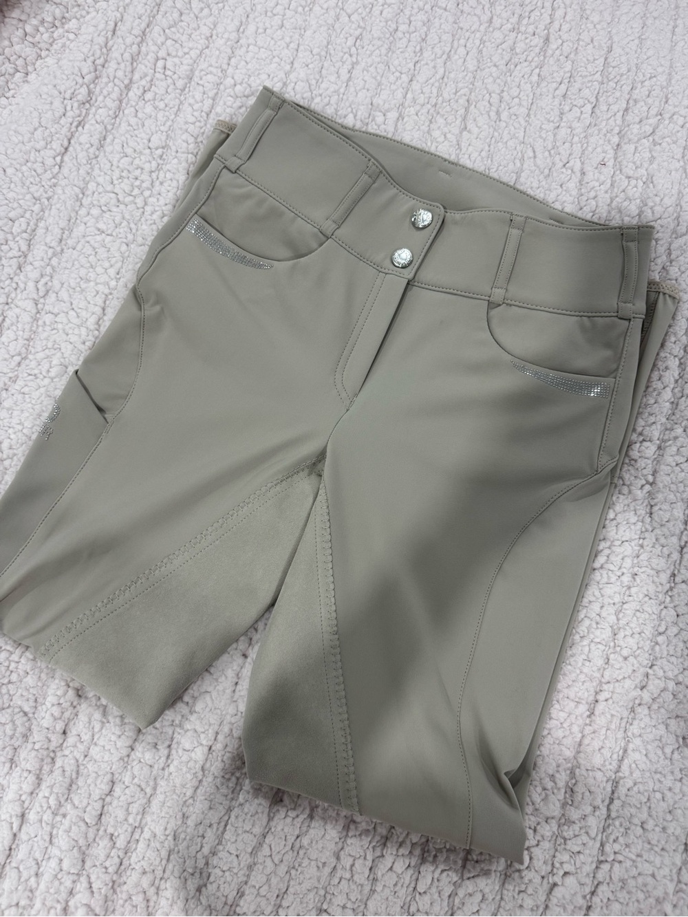 NWOT Pikeur Sebiha McCrown Full Seat Breeches Beige 38 / US 26